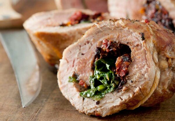 Pork Loin Roast with Red Pepper & Spinach Stuffing – Conquer the Crave ...