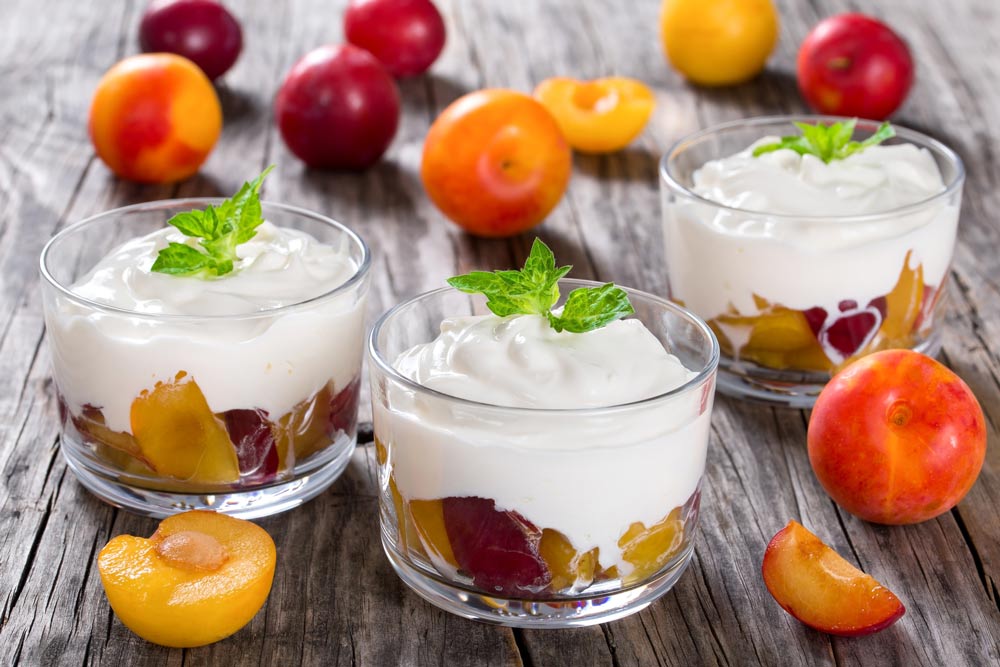 Tipsy Plums with Sweet Cream - Conquer the Crave - Plan Z Diet
