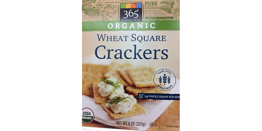 365 Organic Wheat Square Crackers Plan Z Diet